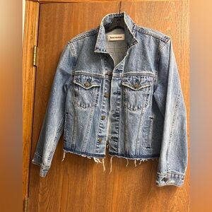 Reformation Distressed Blue Jean Jacket